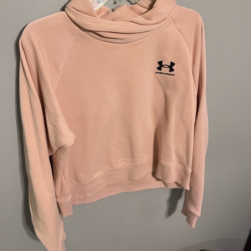 Pink Under Armor Cropped Crew